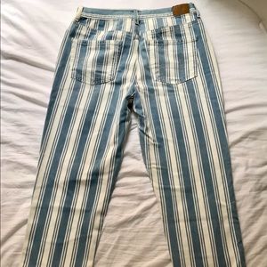 Never worn! Striped American Eagle Mom Jeans